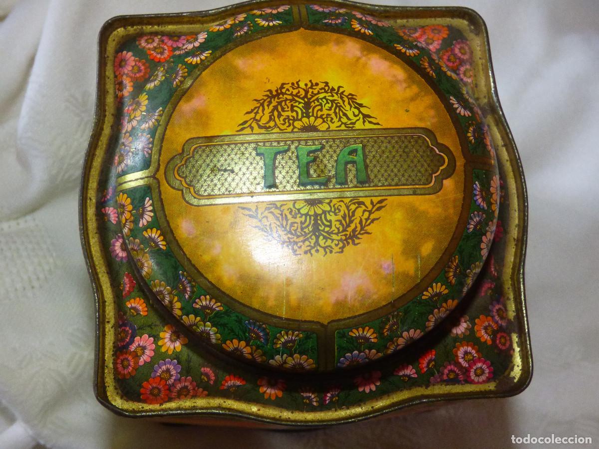 Antig&uuml;edades: Antigua lata para tea. - Foto 2