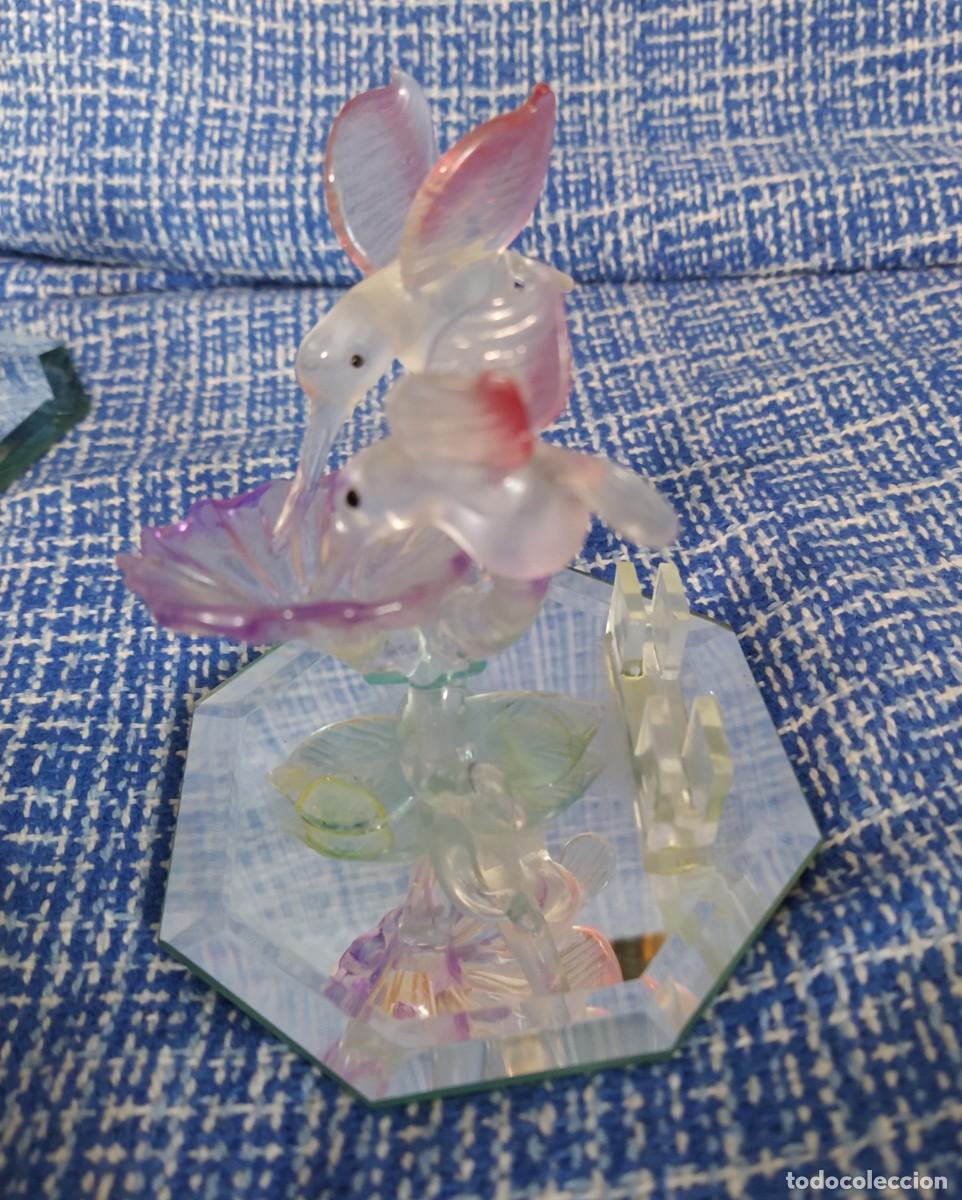 Antig&uuml;edades: Figura vidrio colibris - Foto 2