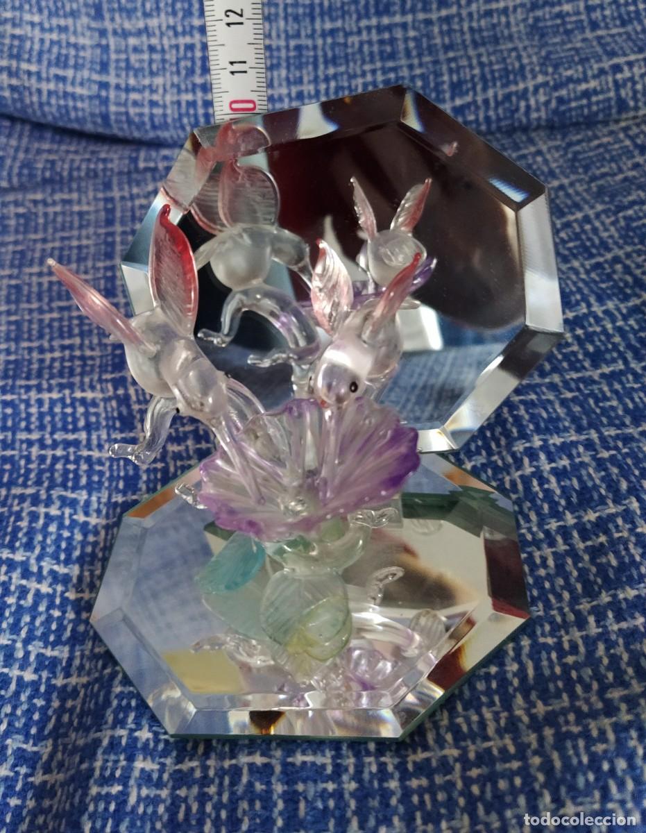 Antig&uuml;edades: Figura vidrio colibris - Foto 11