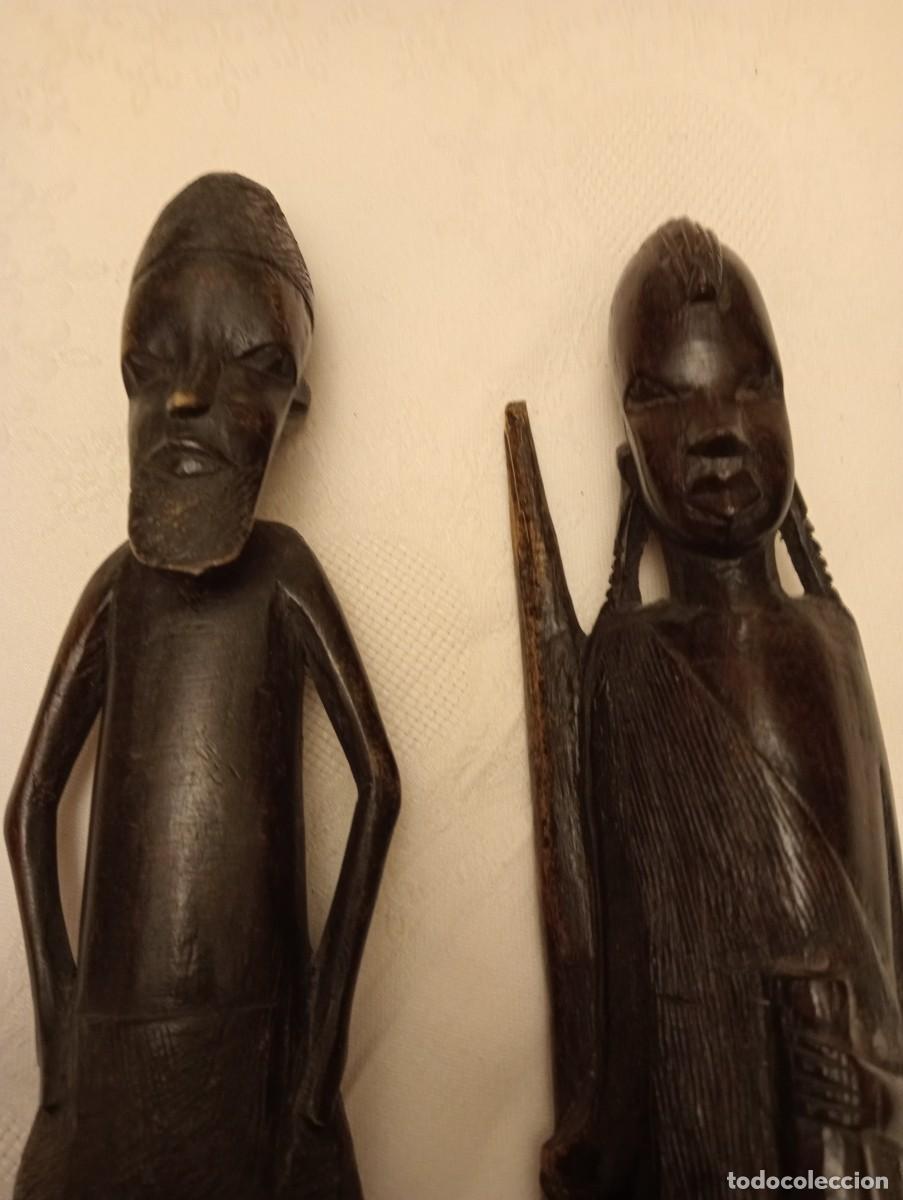 Antig&uuml;edades: LOTE DE DOS FIGURAS DE &Eacute;BANO - Foto 2
