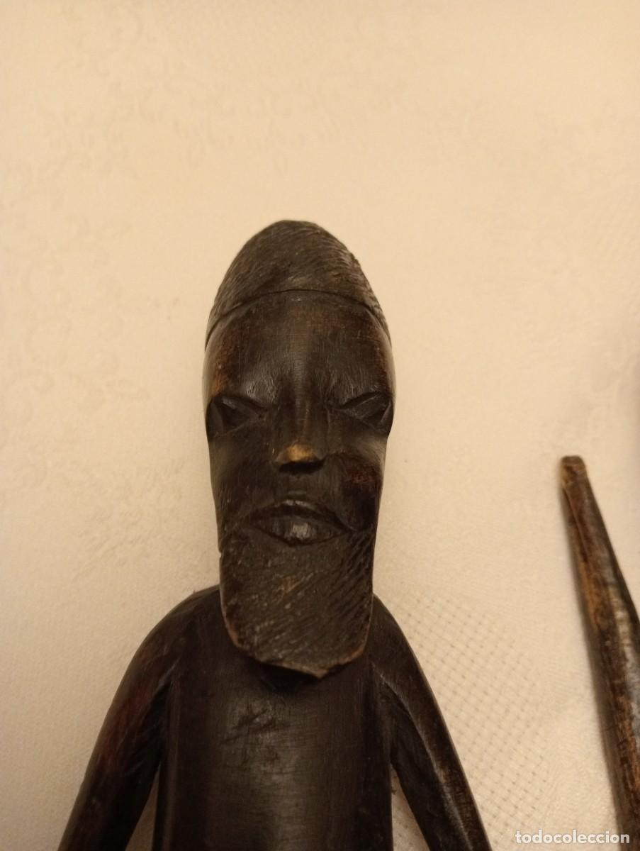 Antig&uuml;edades: LOTE DE DOS FIGURAS DE &Eacute;BANO - Foto 3