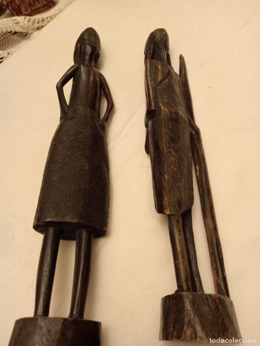 Antig&uuml;edades: LOTE DE DOS FIGURAS DE &Eacute;BANO - Foto 5