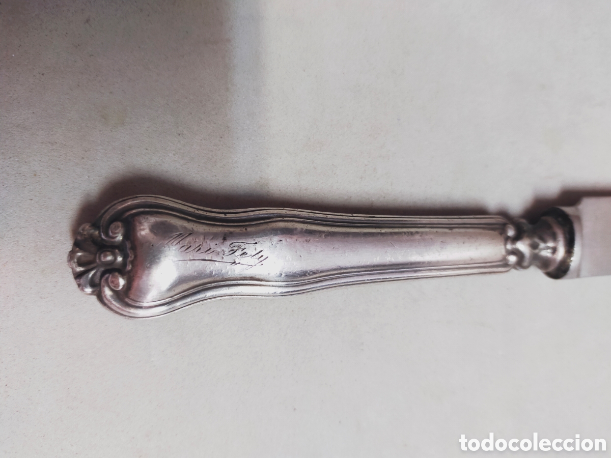 Antig&uuml;edades: CUCHILLO DE PLATA. 21 CM. - Foto 5