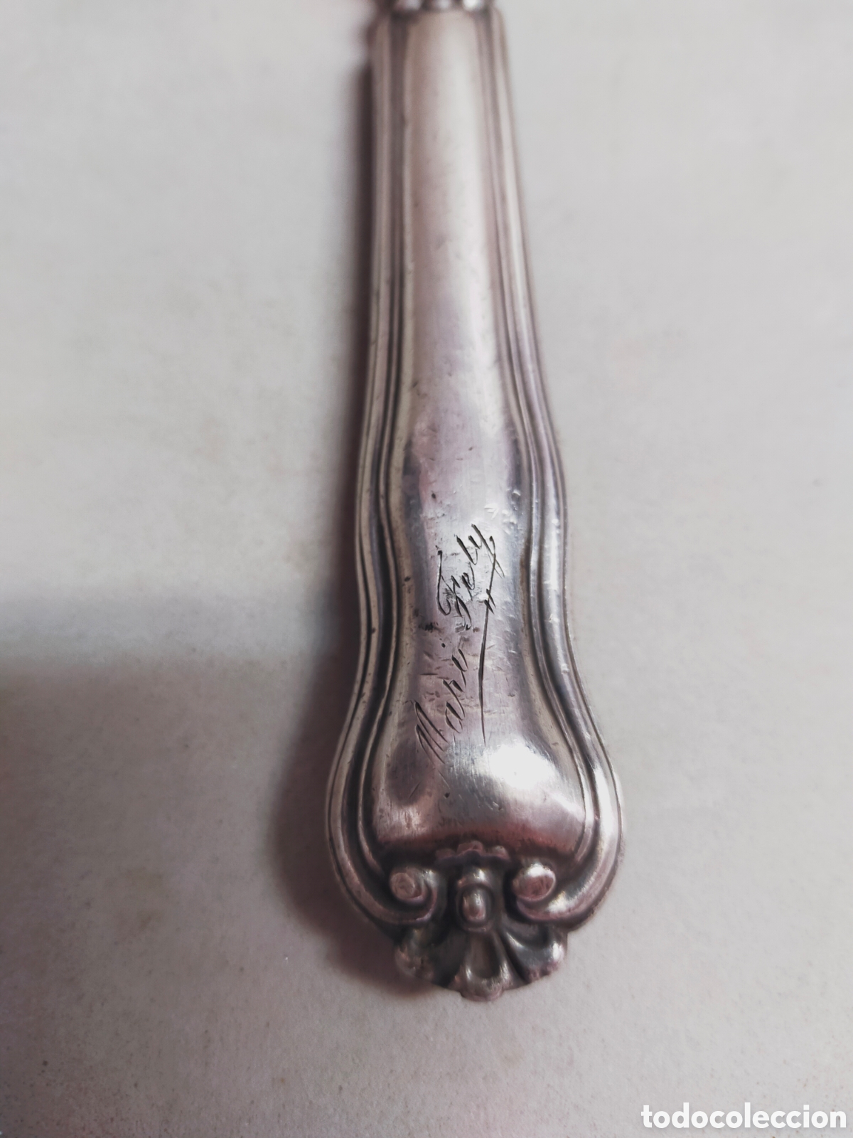 Antig&uuml;edades: CUCHILLO DE PLATA. 21 CM. - Foto 6