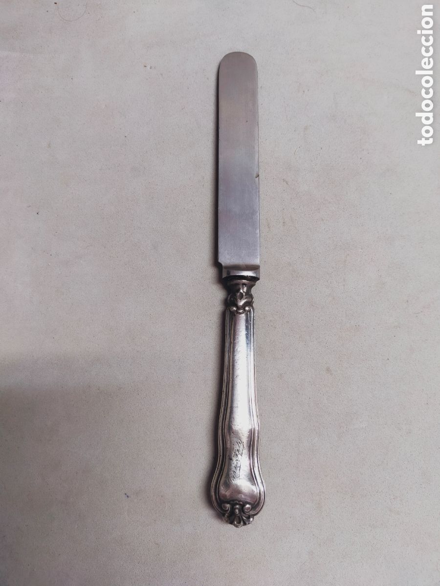 Antig&uuml;edades: CUCHILLO DE PLATA. 21 CM. - Foto 1