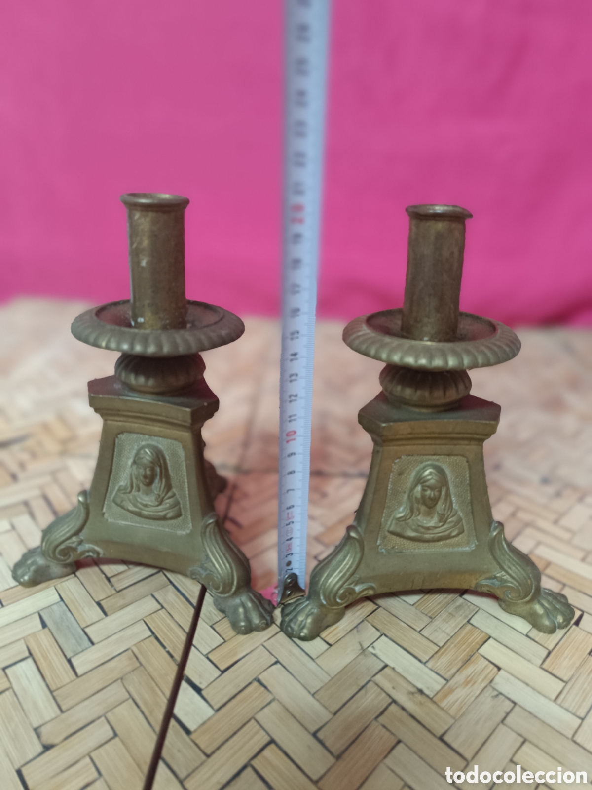 Antig&uuml;edades: Candelabro bronce im&aacute;genes religiosas - Foto 9