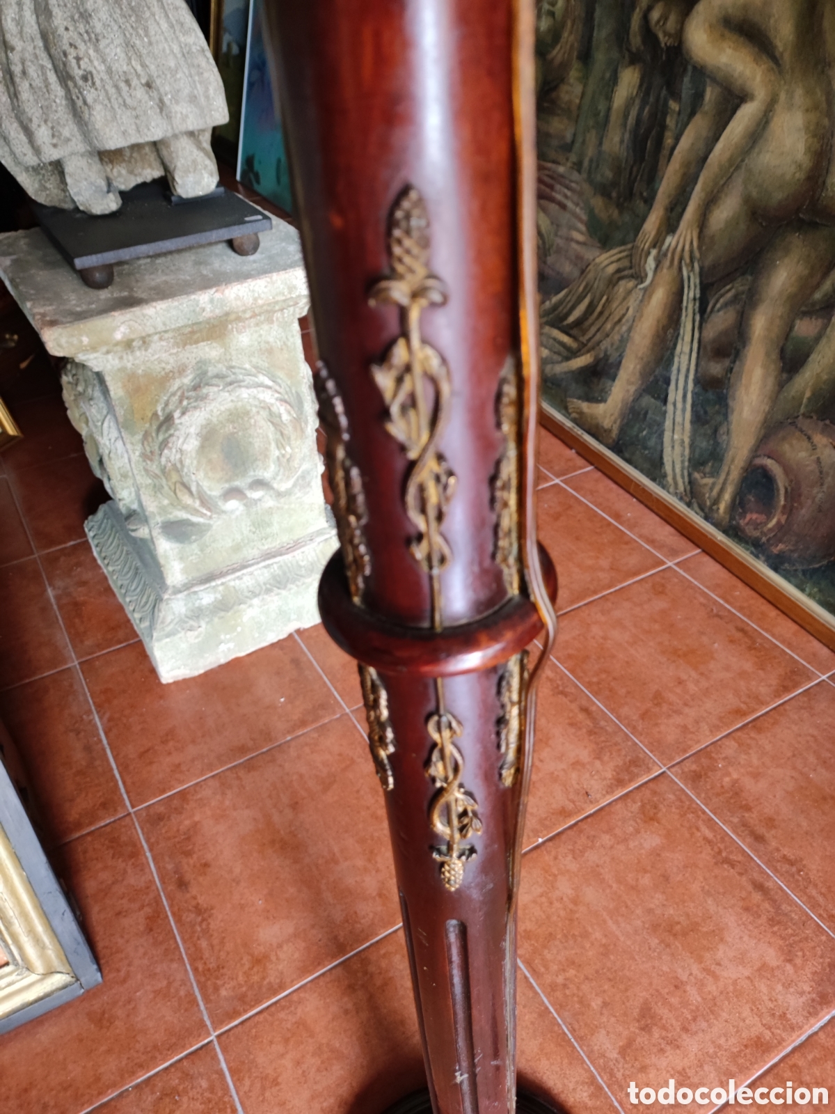 Antig&uuml;edades: Lampara deco madera - Foto 3