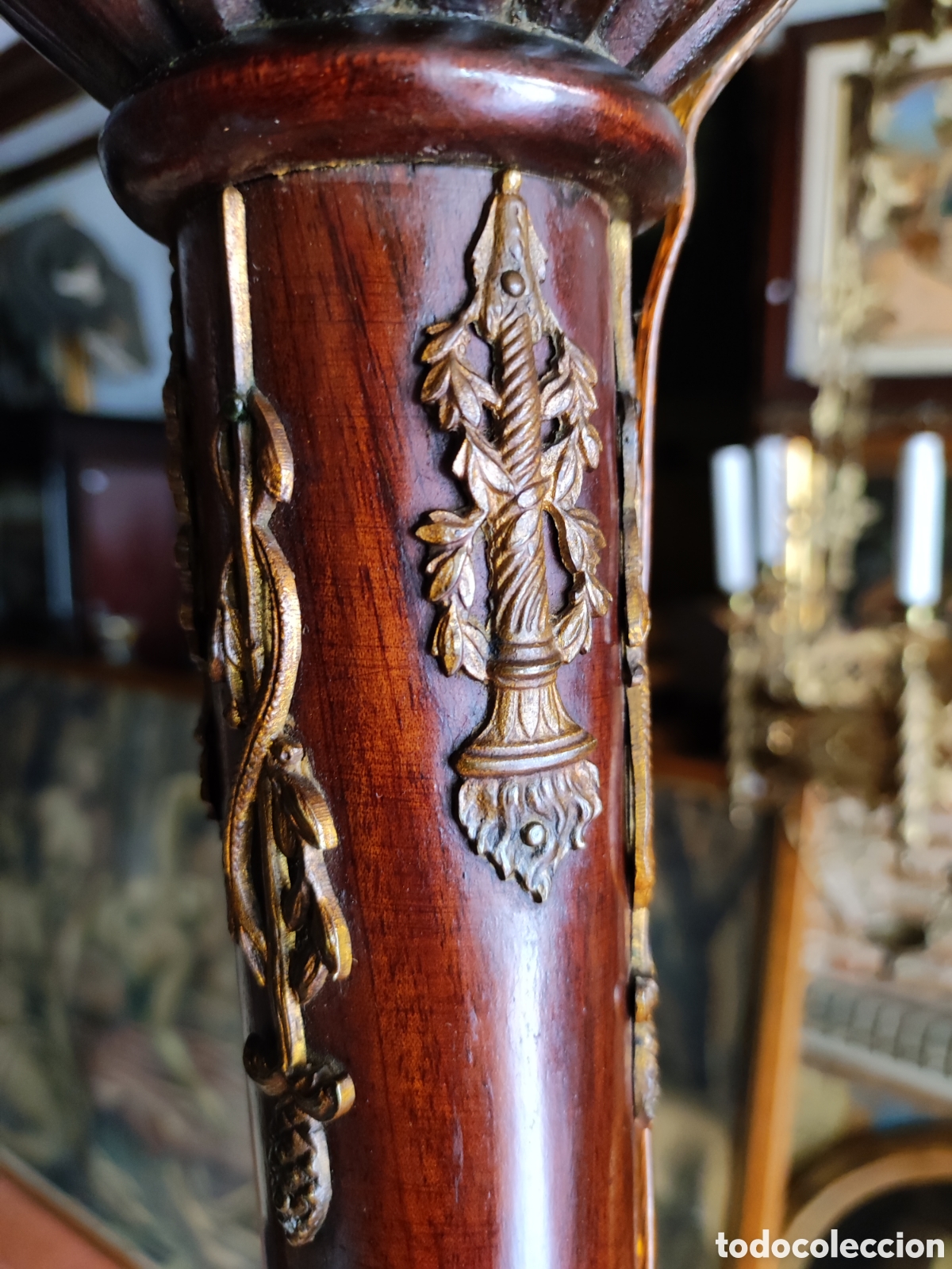 Antig&uuml;edades: Lampara deco madera - Foto 5