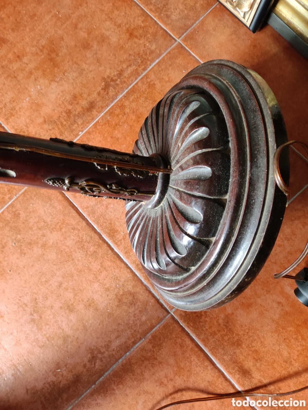 Antig&uuml;edades: Lampara deco madera - Foto 7
