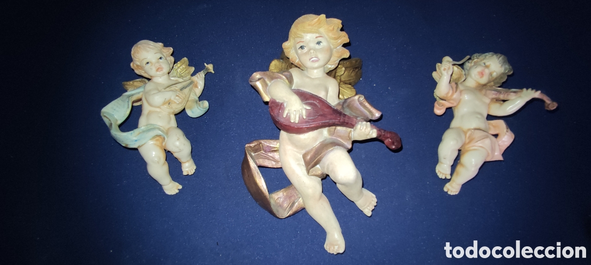 Antig&uuml;edades: LOTE DE QUERUBINES DE RESINA - Foto 2