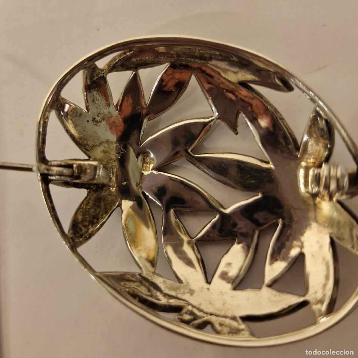 Antig&uuml;edades: Alfiler de Plata y nacar - Foto 4