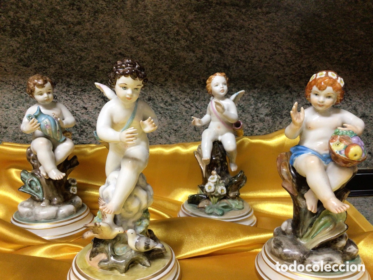 Antig&uuml;edades: Querubines de porcelana antiguos - Foto 2