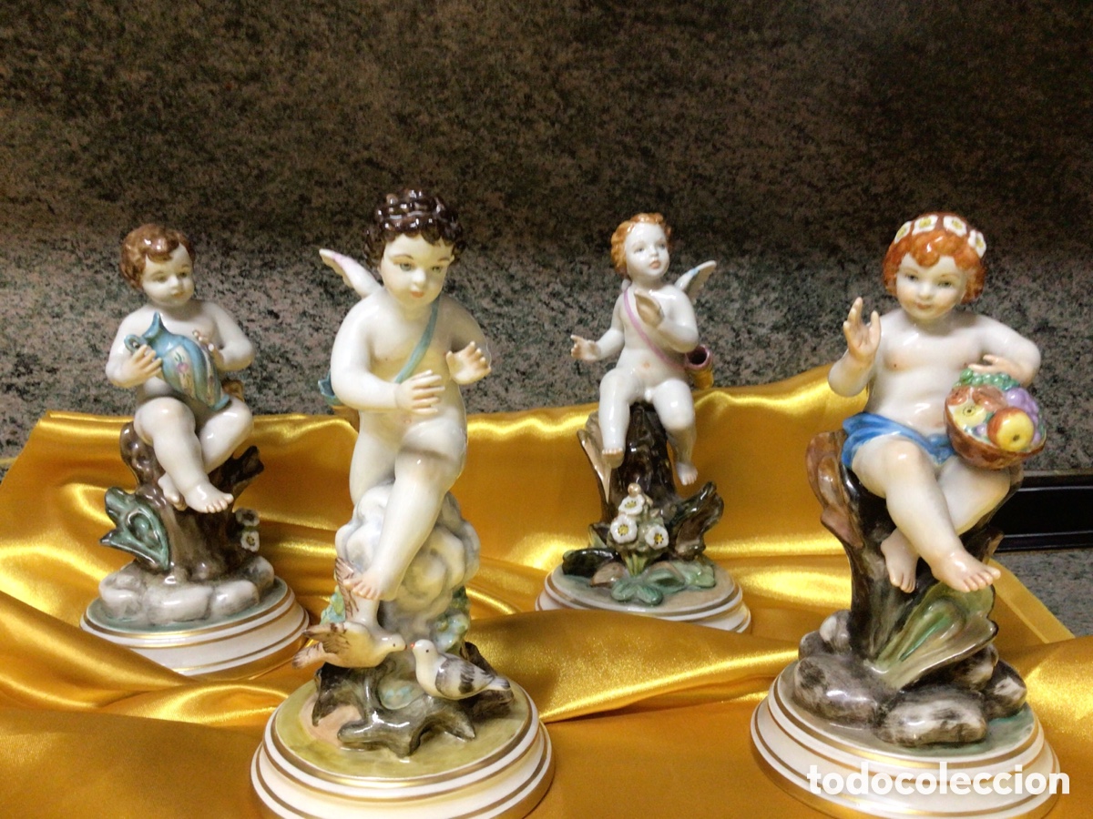 Antig&uuml;edades: Querubines de porcelana antiguos - Foto 1