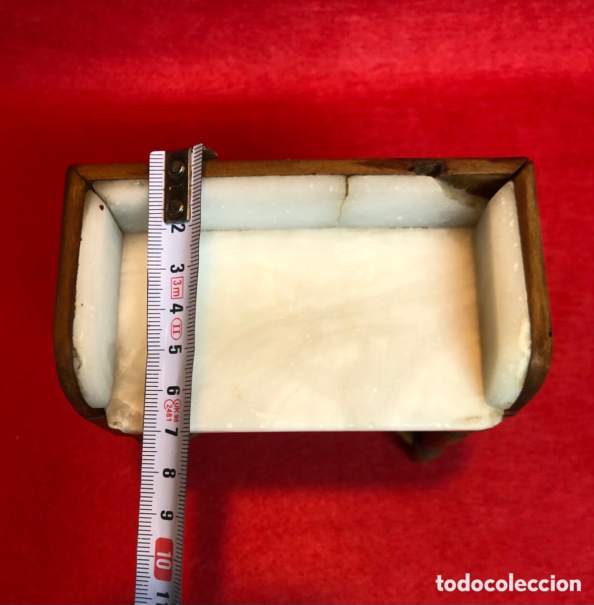 Antig&uuml;edades: Consola en miniatura madera y m&aacute;rmol - Foto 6