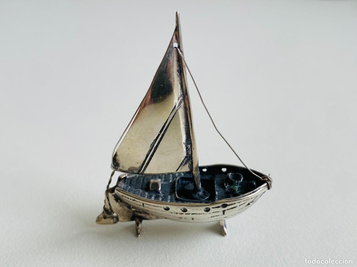 Antig&uuml;edades: miniatura de plata 800 (velero) - Foto 1