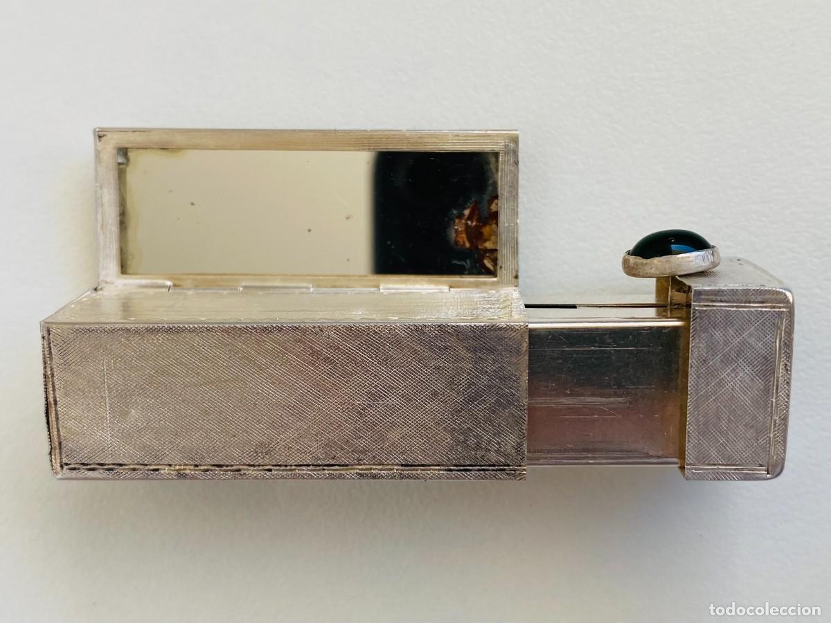 Antig&uuml;edades: caja de l&aacute;piz labial plata 800 - Foto 5