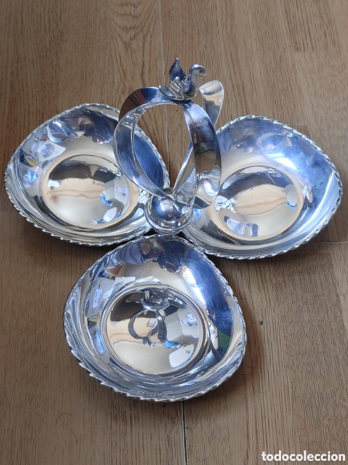 Antig&uuml;edades: Almendrero en plata punzonada. Con cisne. - Foto 5