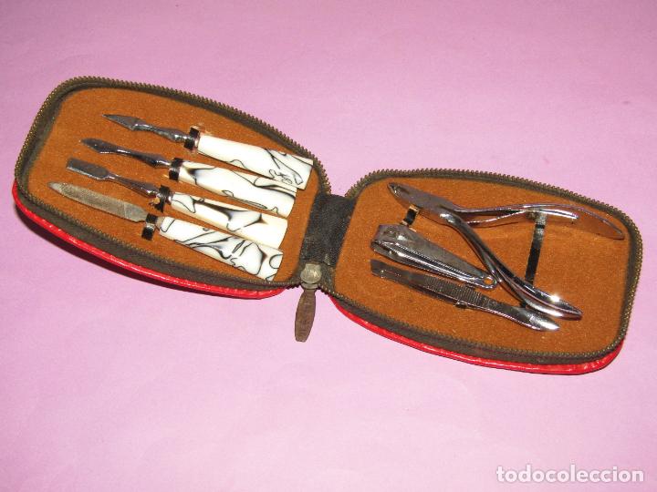 Antig&uuml;edades: Antiguo Estuche de Manicura Completo