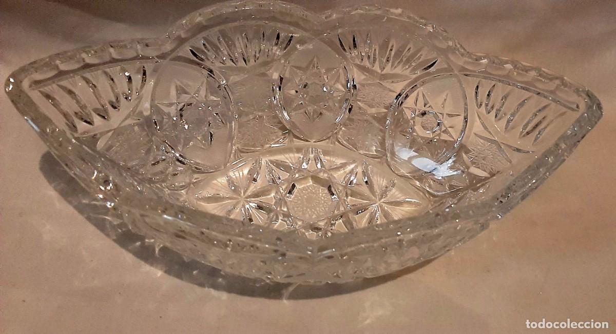 Antig&uuml;edades: Centro de mesa cristal Bohemia - Foto 2