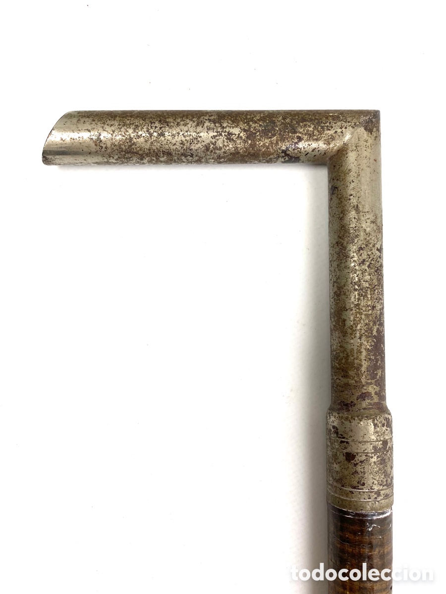 Antig&uuml;edades: BAST&Oacute;N DE HIERRO FLEXIBLE - 87 CM - Foto 3