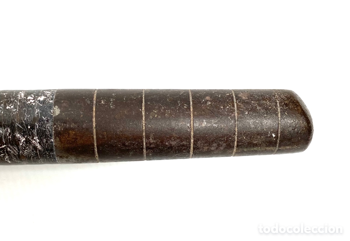 Antig&uuml;edades: BAST&Oacute;N DE HIERRO FLEXIBLE - 87 CM - Foto 5