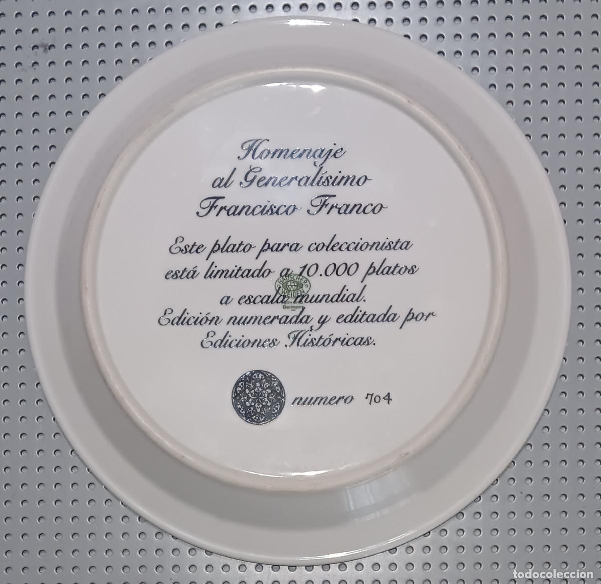 Antig&uuml;edades: PLATO HOMENAJE A FRANCISCO FRANCO - Foto 2