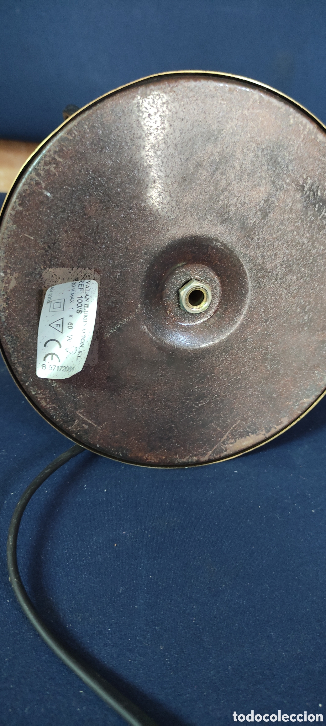 Antig&uuml;edades: PIE DE LAMPARA DE BRONCE Y LATON - Foto 5