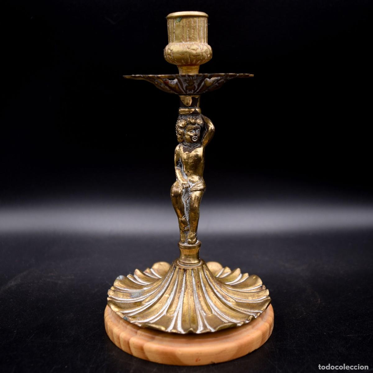 Antig&uuml;edades: Candeleros de bronce (2) - Foto 5