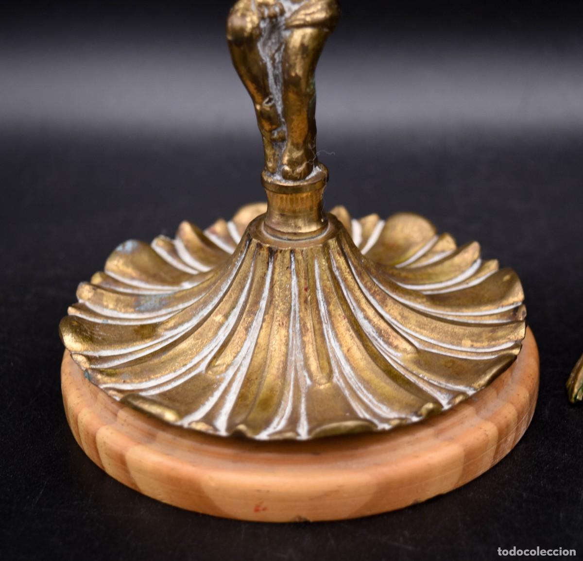 Antig&uuml;edades: Candeleros de bronce (2) - Foto 8