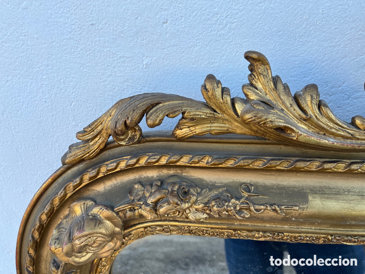 Antig&uuml;edades: Espejo grande Isabelino - Foto 4
