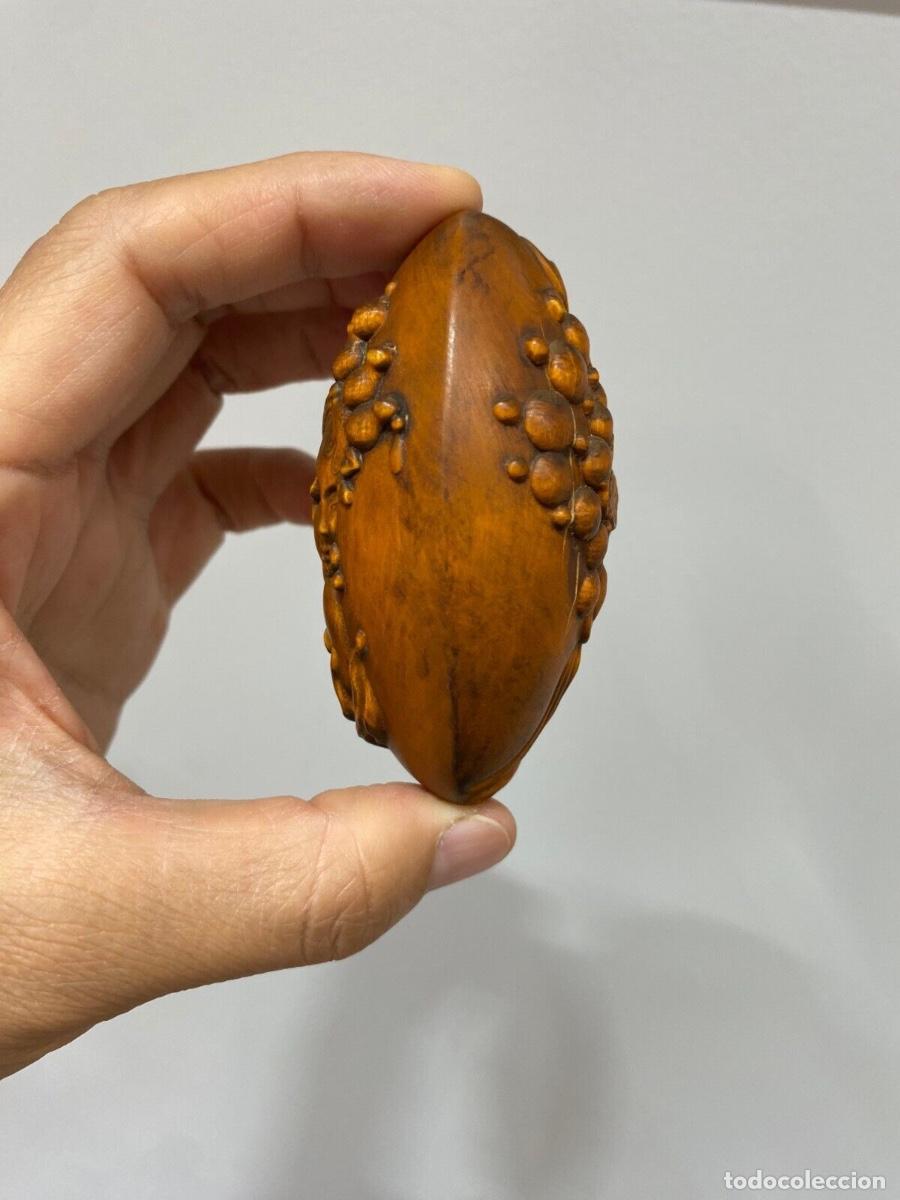 Antig&uuml;edades: Figura tallada en madera con dos representaciones de la Opera de Beijing - Foto 3