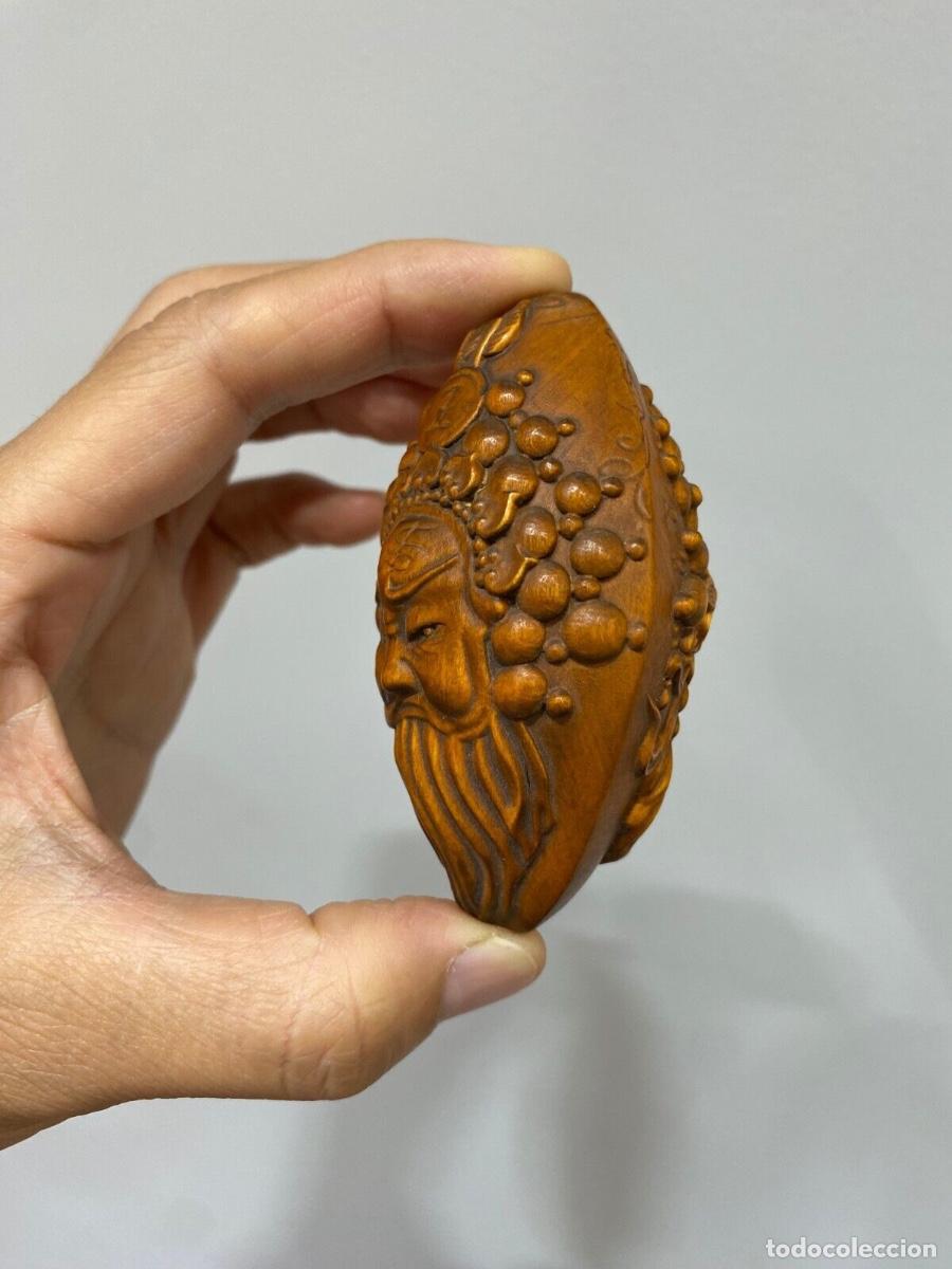 Antig&uuml;edades: Figura tallada en madera con dos representaciones de la Opera de Beijing - Foto 7
