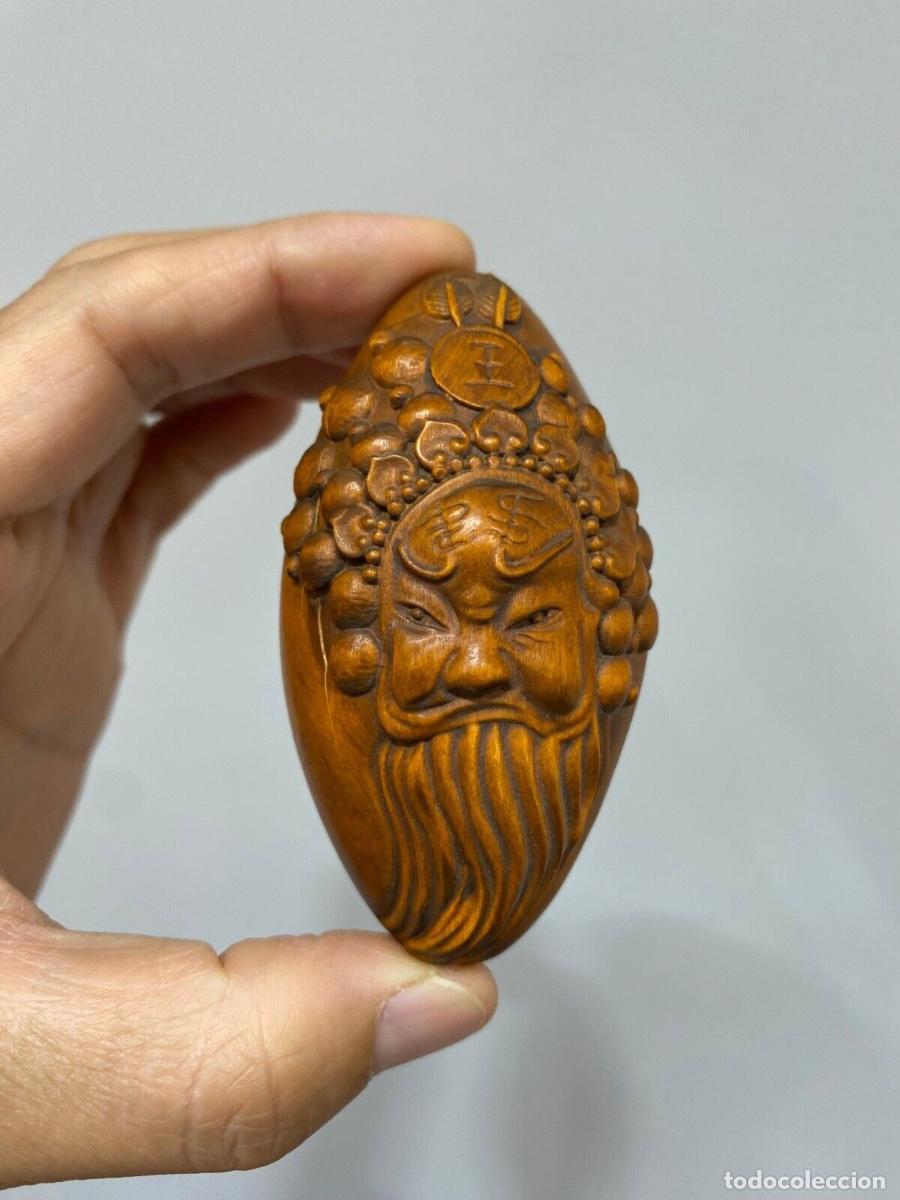 Antig&uuml;edades: Figura tallada en madera con dos representaciones de la Opera de Beijing - Foto 9