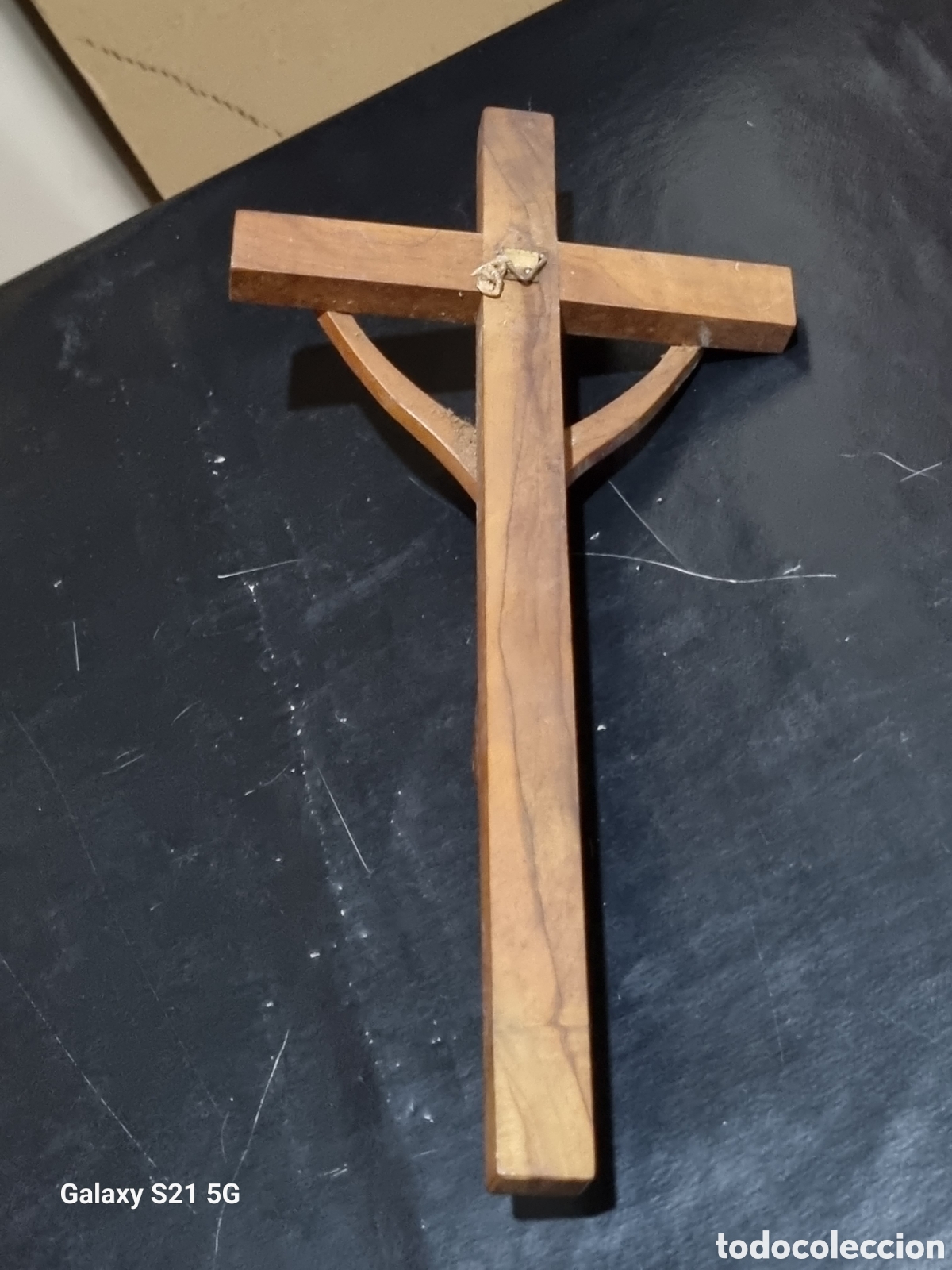 Antig&uuml;edades: CRUZ DE CRISTO DE MADERA 30X15 - Foto 4