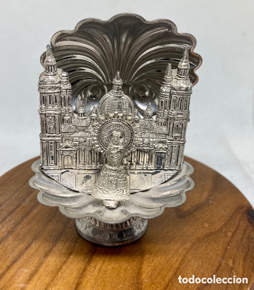 Antig&uuml;edades: VIRGEN Y BAS&Iacute;LICA DEL PILAR CON CONCHAS - Foto 3
