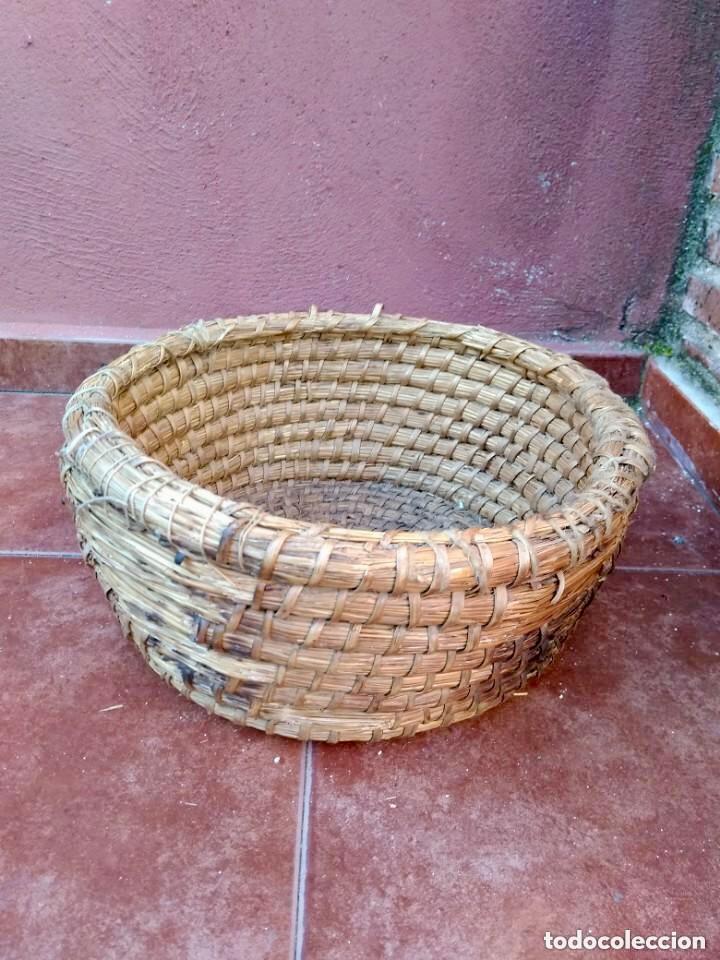Antig&uuml;edades: CANASTO ESPUERTA DE ESPARTO ANTIGUO - Foto 3