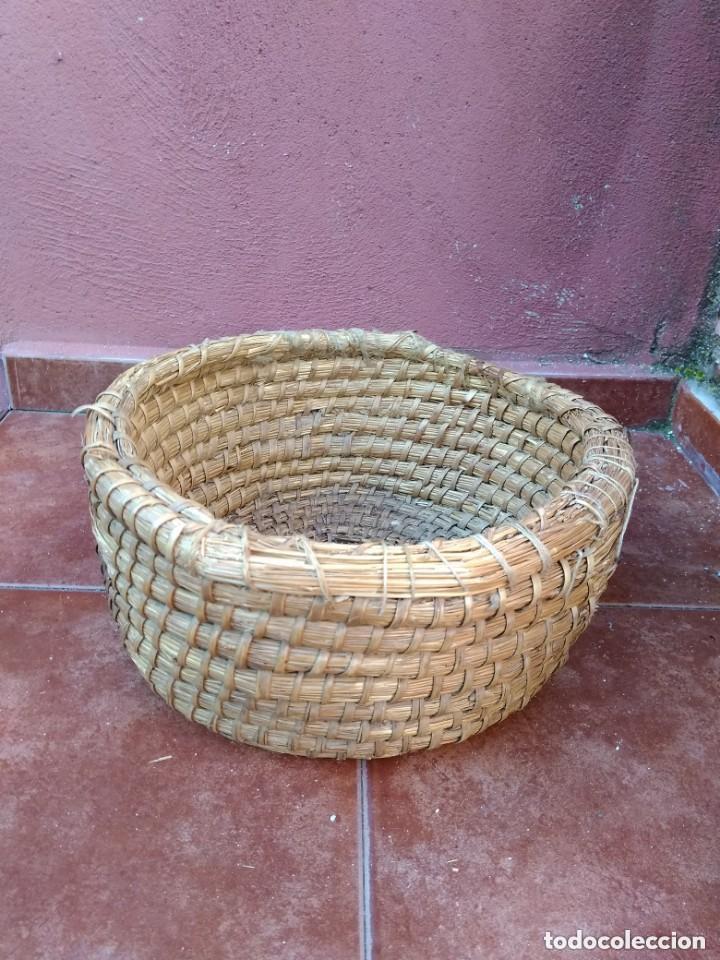 Antig&uuml;edades: CANASTO ESPUERTA DE ESPARTO ANTIGUO - Foto 5