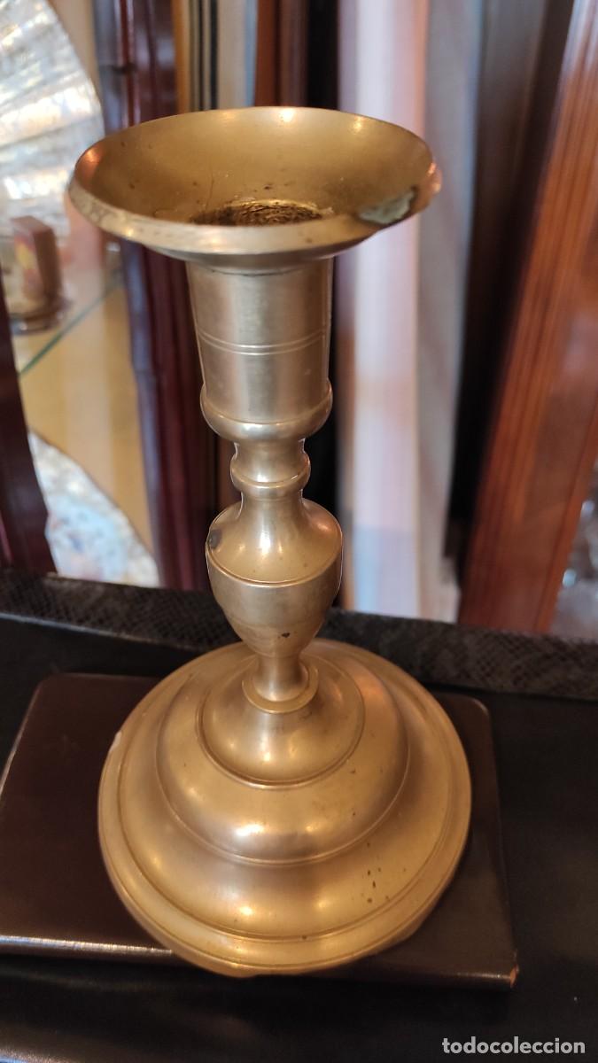 Antig&uuml;edades: CANDELABRO DE BRONCE ANTIGUO - Foto 9