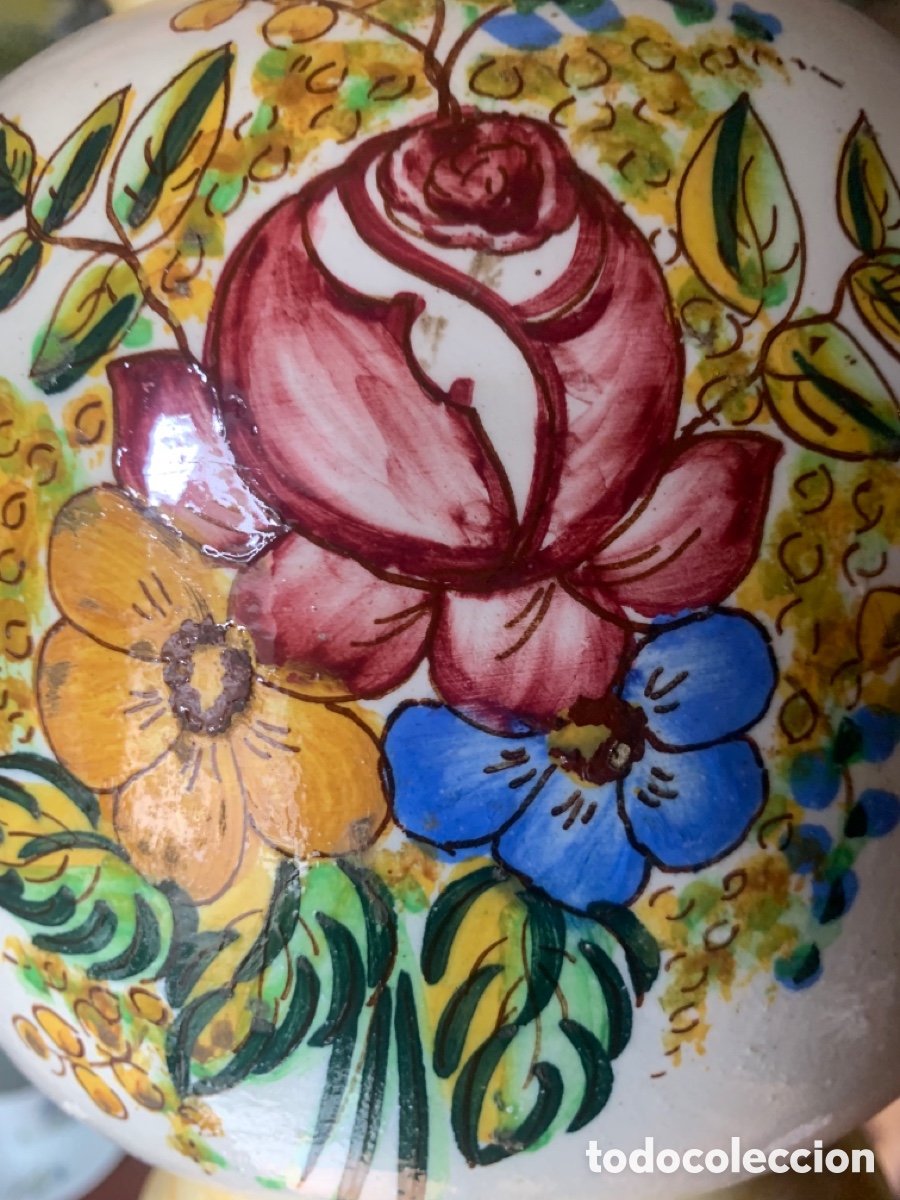 Antig&uuml;edades: Jarr&oacute;n de cer&aacute;mica pintado a mano. - Foto 7