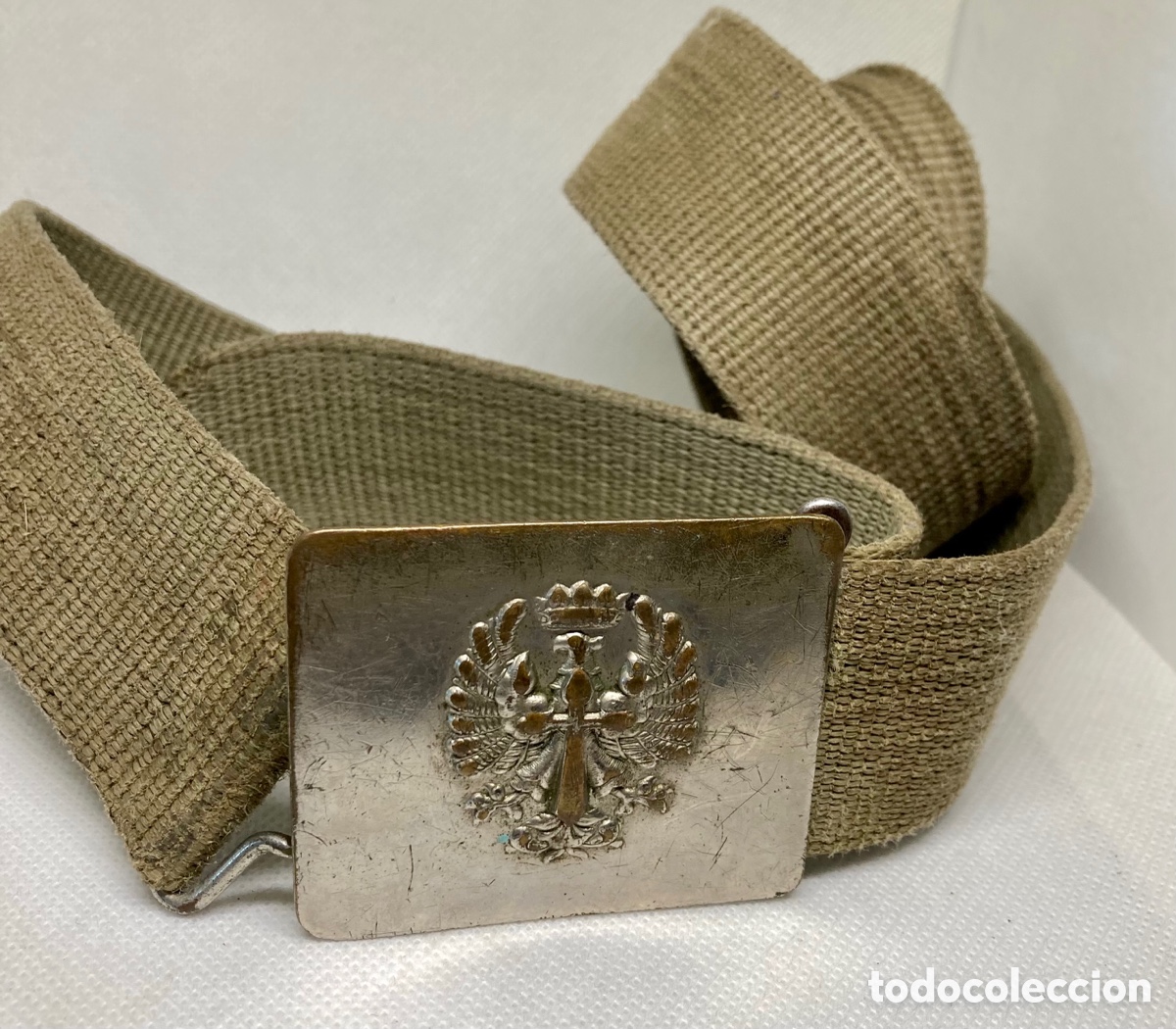 Antig&uuml;edades: CINTO DEL EJ&Eacute;RCITO ESPA&Ntilde;OL ANTIGUO - Foto 1