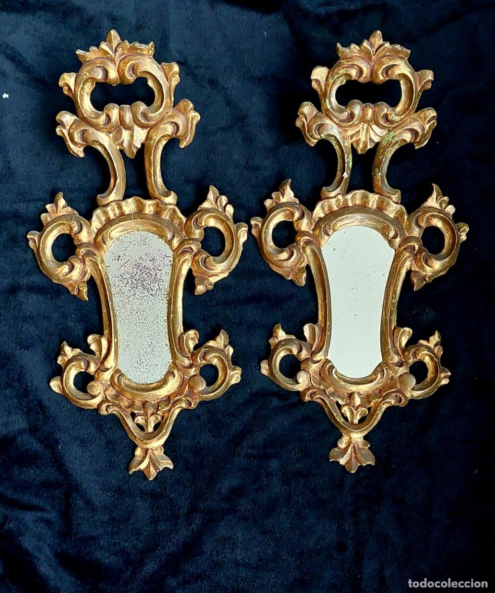 Antig&uuml;edades: Bonita pareja de cornucopias antiguas estilo Luis XV