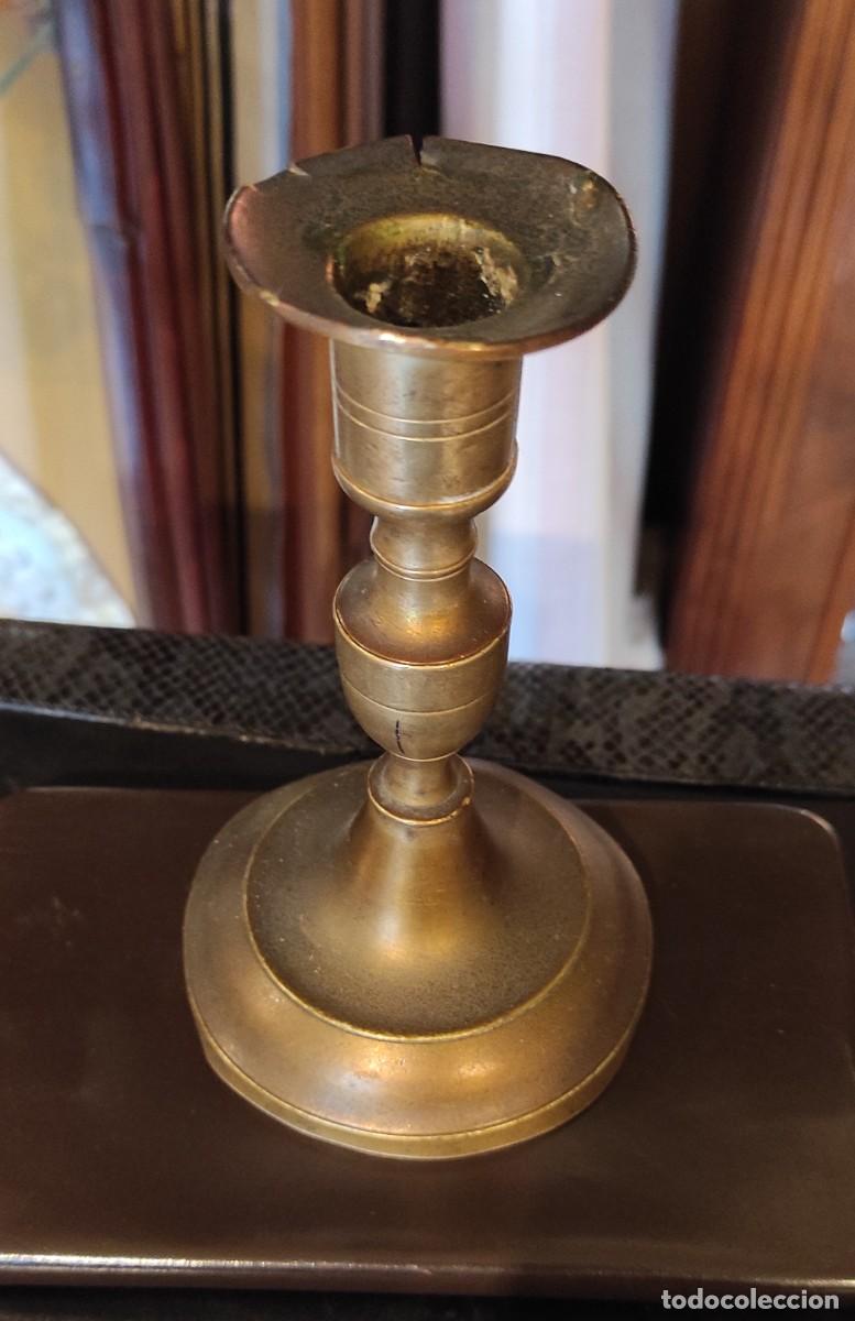 Antig&uuml;edades: CANDELABRO DE BRONCE ANTIGUO - Foto 4