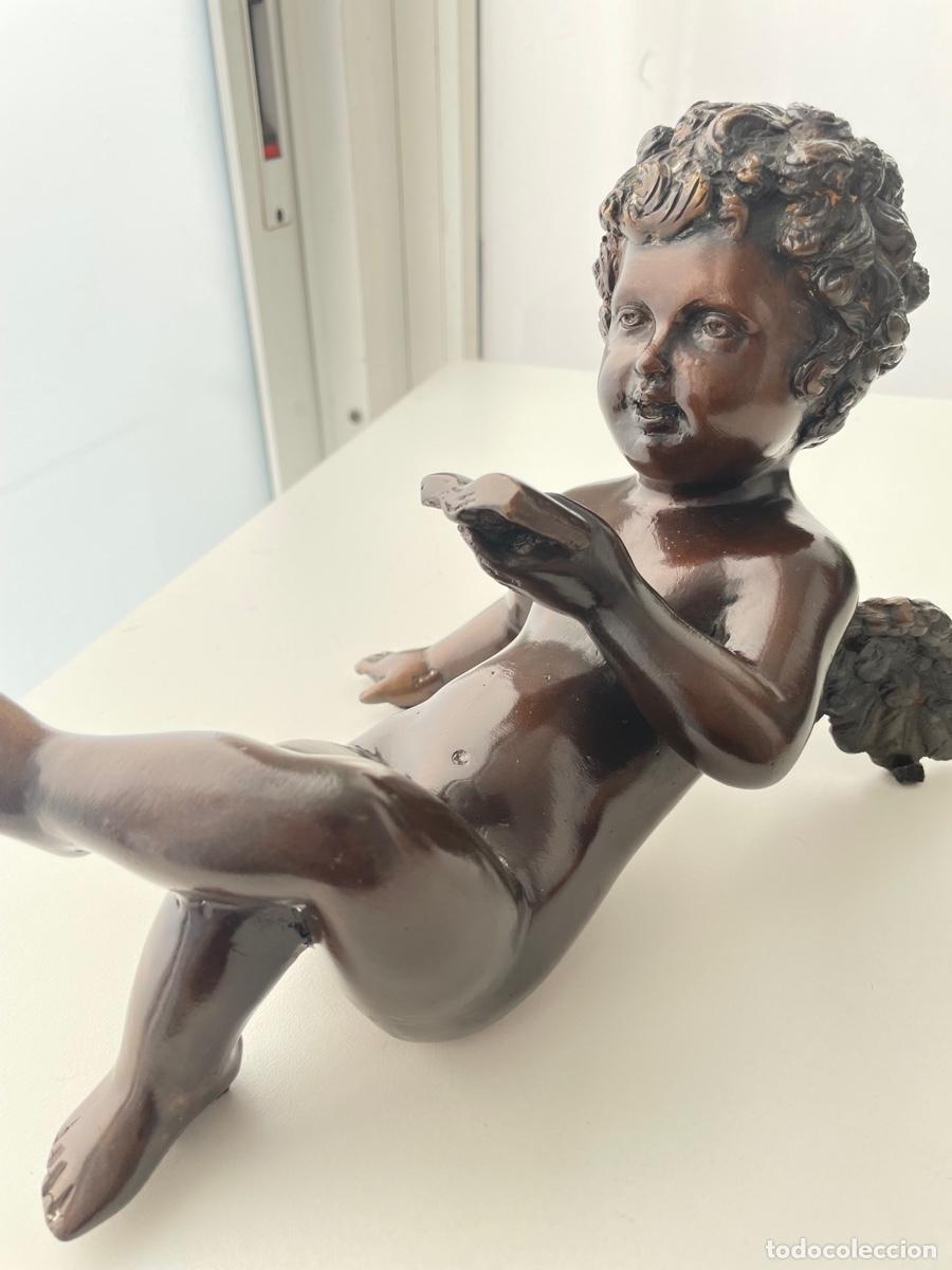 Antig&uuml;edades: Angel de bronce con patina - Foto 1