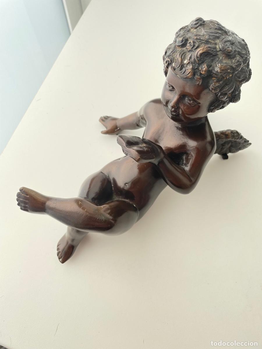 Antig&uuml;edades: Angel de bronce con patina - Foto 2