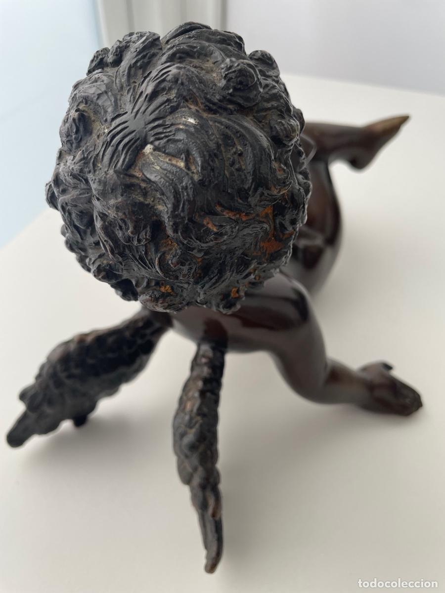 Antig&uuml;edades: Angel de bronce con patina - Foto 3