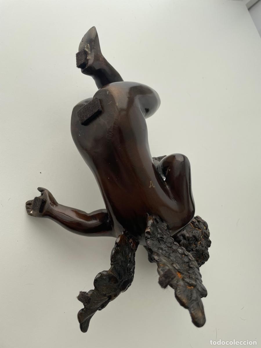 Antig&uuml;edades: Angel de bronce con patina - Foto 6