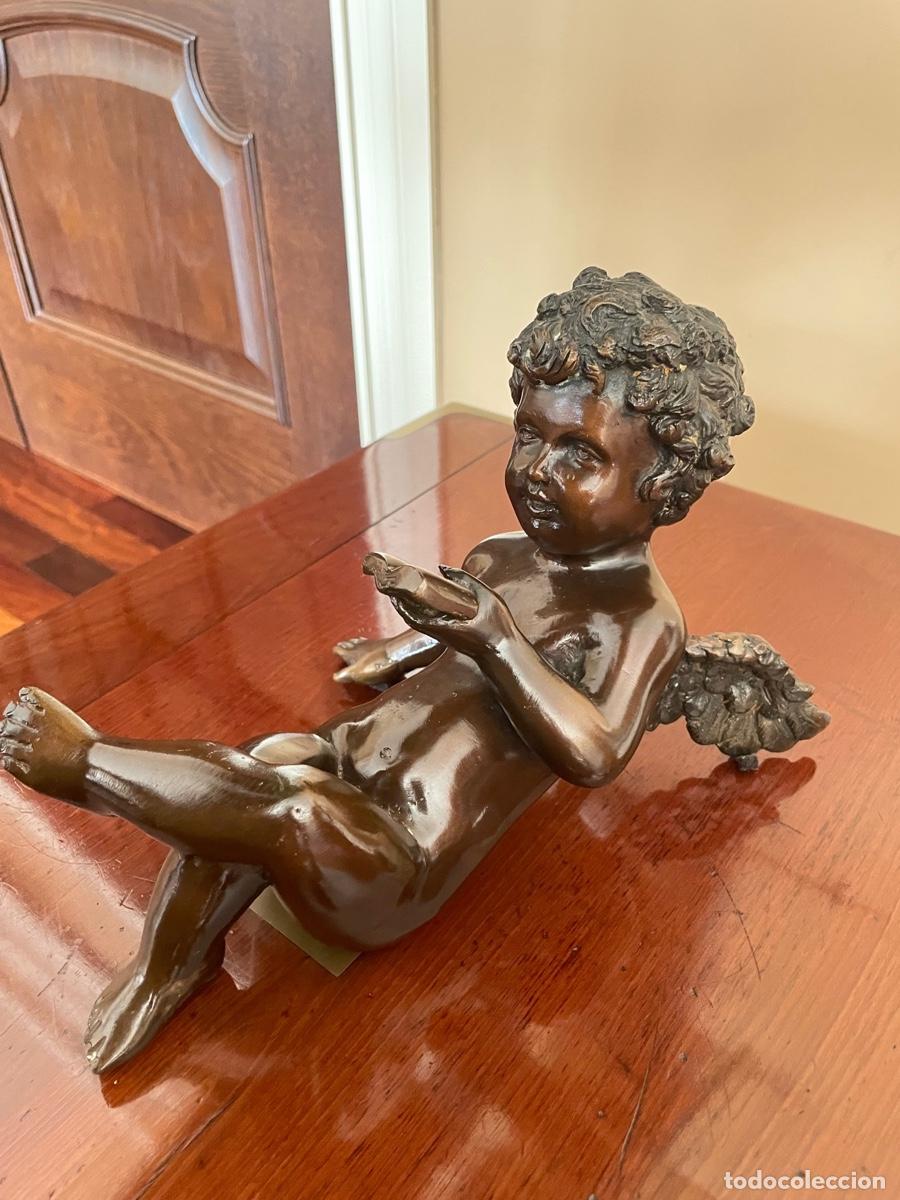 Antig&uuml;edades: Angel de bronce con patina - Foto 7