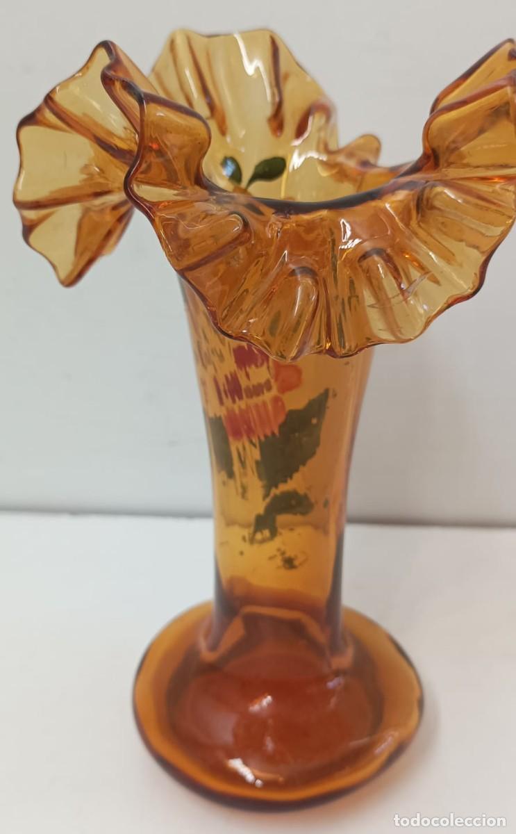 Antig&uuml;edades: FLORERO ANTIGUO DE CRISTAL SOPLADO - Foto 3