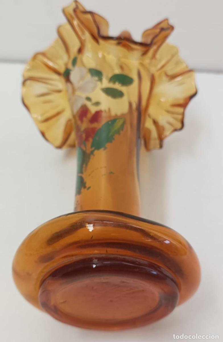 Antig&uuml;edades: FLORERO ANTIGUO DE CRISTAL SOPLADO - Foto 5