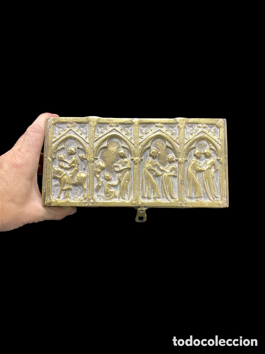 Antig&uuml;edades: Caja en bronce con motivos Goticos - Foto 9